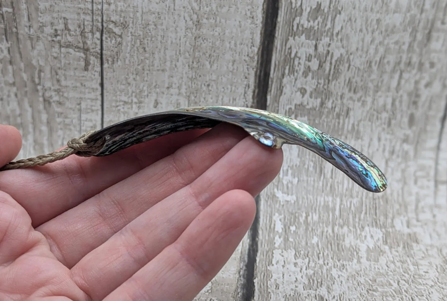 Large Freeform NZ Pāua Shell Pendant – Iridescent Abalone Statement Necklace, Natural statement Beach Jewellery.