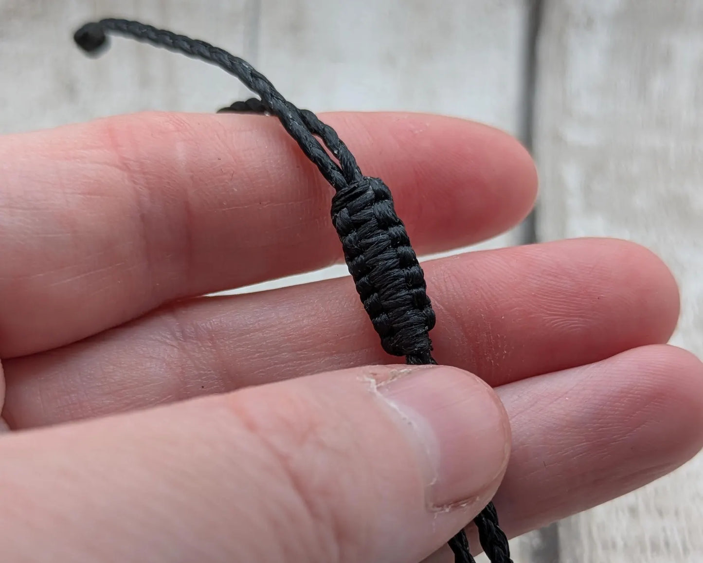 Indonesian tektite beaded adjustable bracelet.