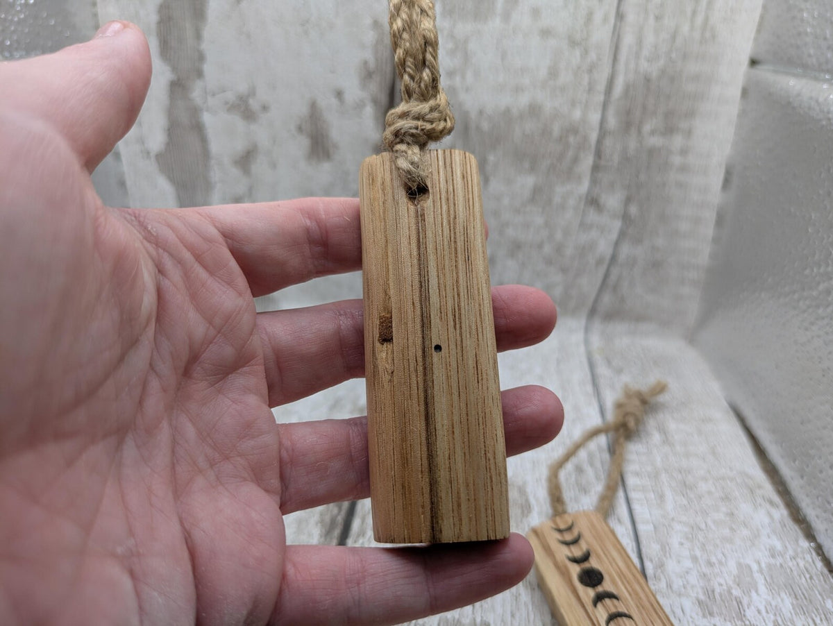 Sweet chestnut small travel sized incense holder and offering bowl.