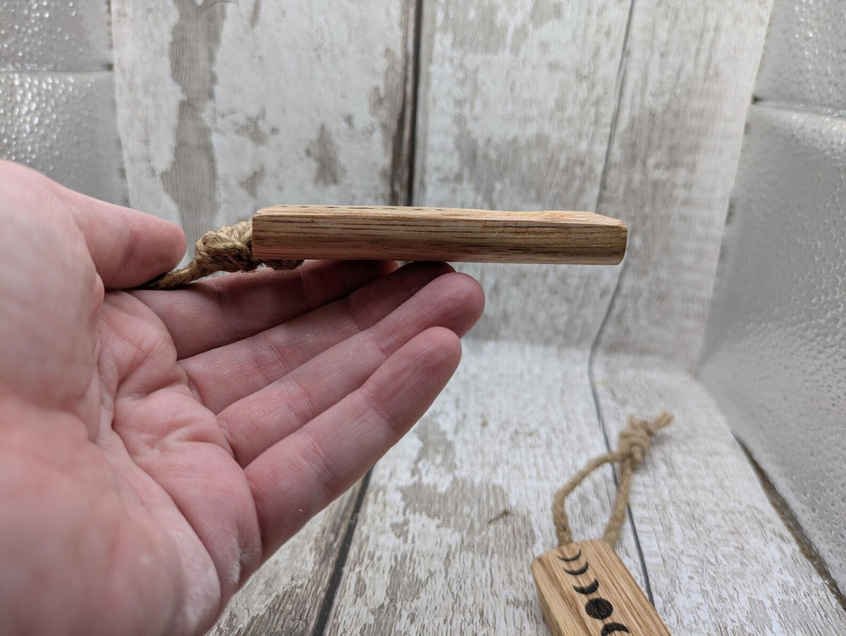 Sweet chestnut small travel sized incense holder and offering bowl.
