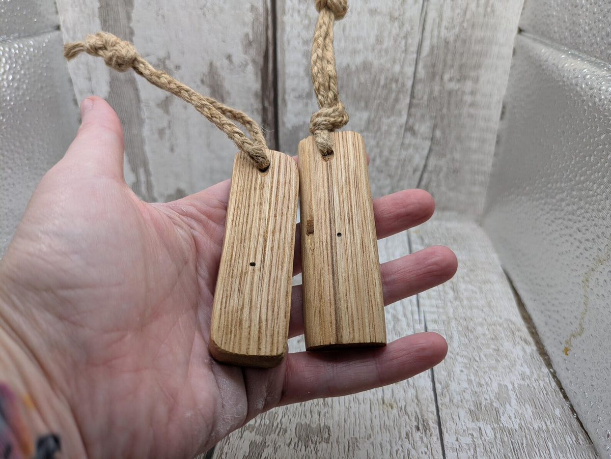 Sweet chestnut small travel sized incense holder and offering bowl.
