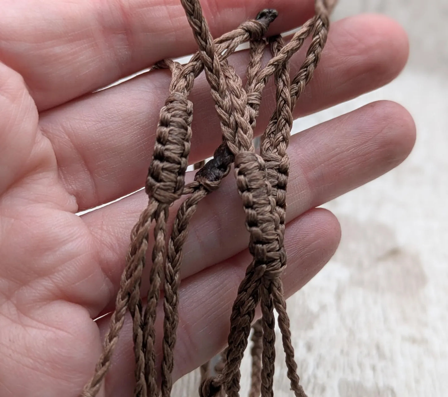 Purple Tormaline bead macrame adjustable bracelet