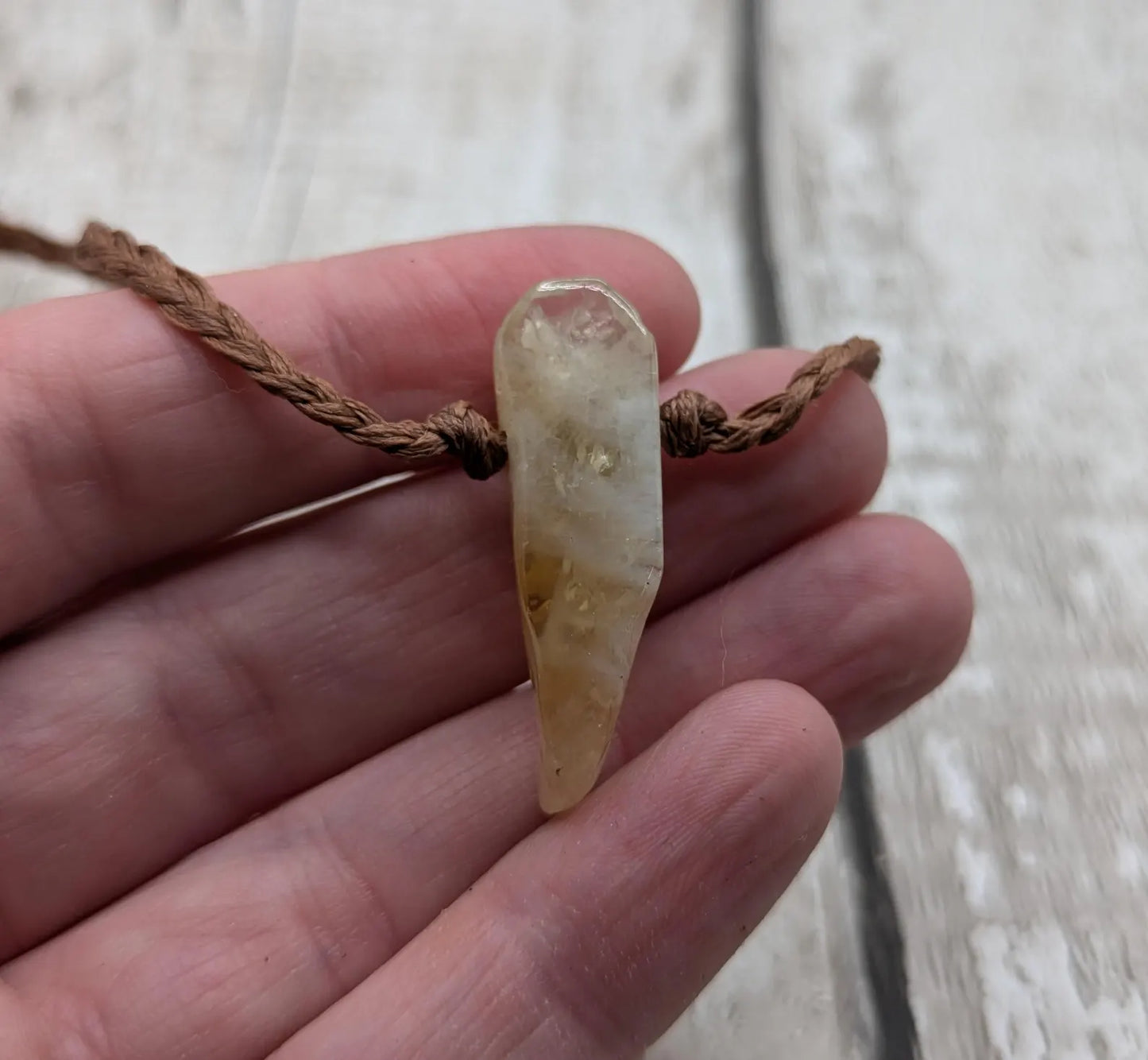 Citrine stone adjustable bracelet.