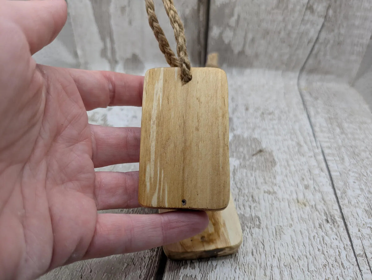 U known wood offcuts incense holder with flower of life design