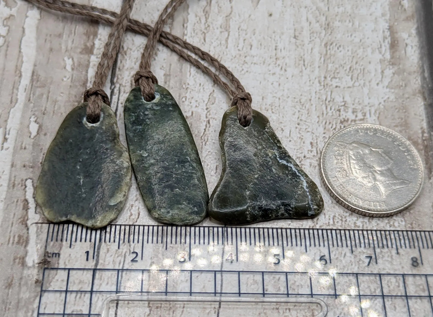 Tumble polished New Zealand Pounamu Jade Necklace – Raw Greenstone Offcut crystal Pendant on Cord, simple spiritual jewellery.