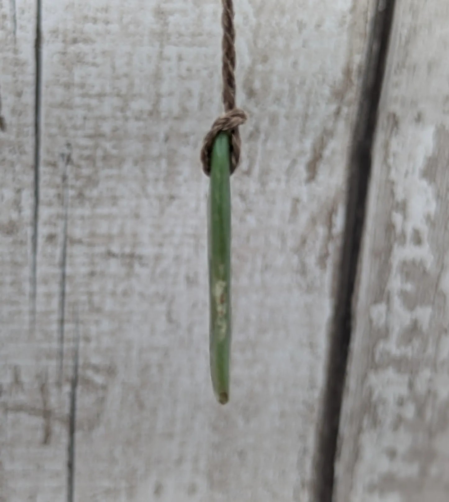 Tumble polished New Zealand Pounamu Jade Necklace – Raw Greenstone Offcut crystal Pendant on Cord, simple spiritual jewellery.