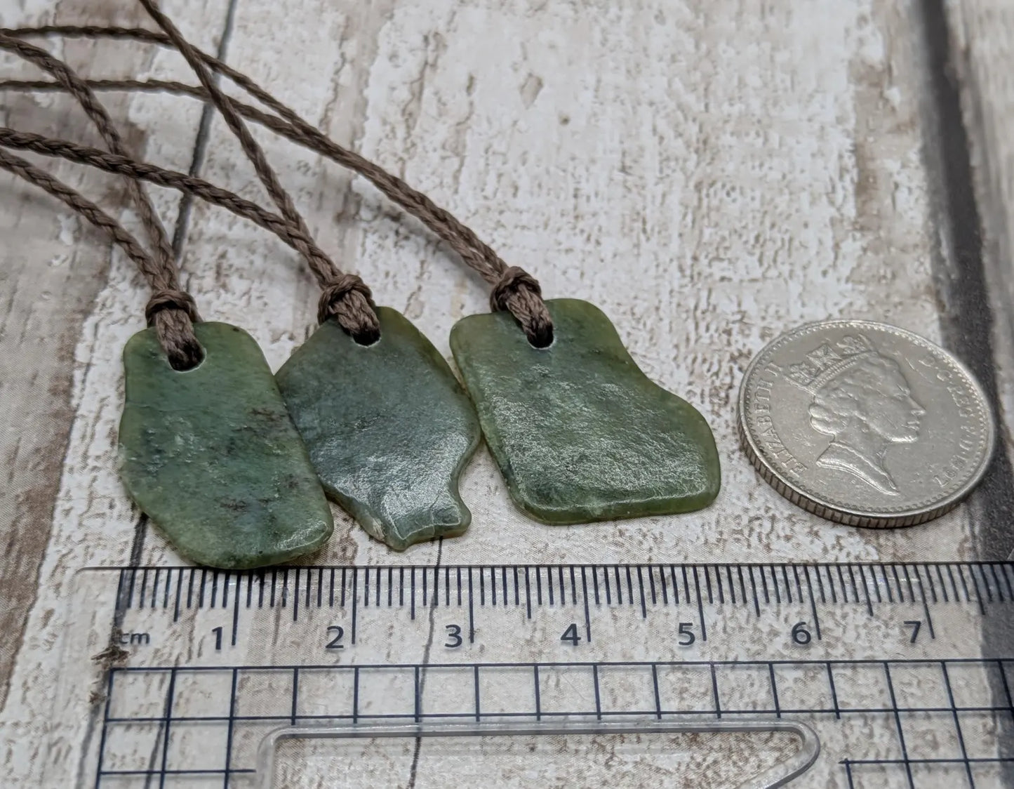 Tumble polished New Zealand Pounamu Jade Necklace – Raw Greenstone Offcut crystal Pendant on Cord, simple spiritual jewellery.