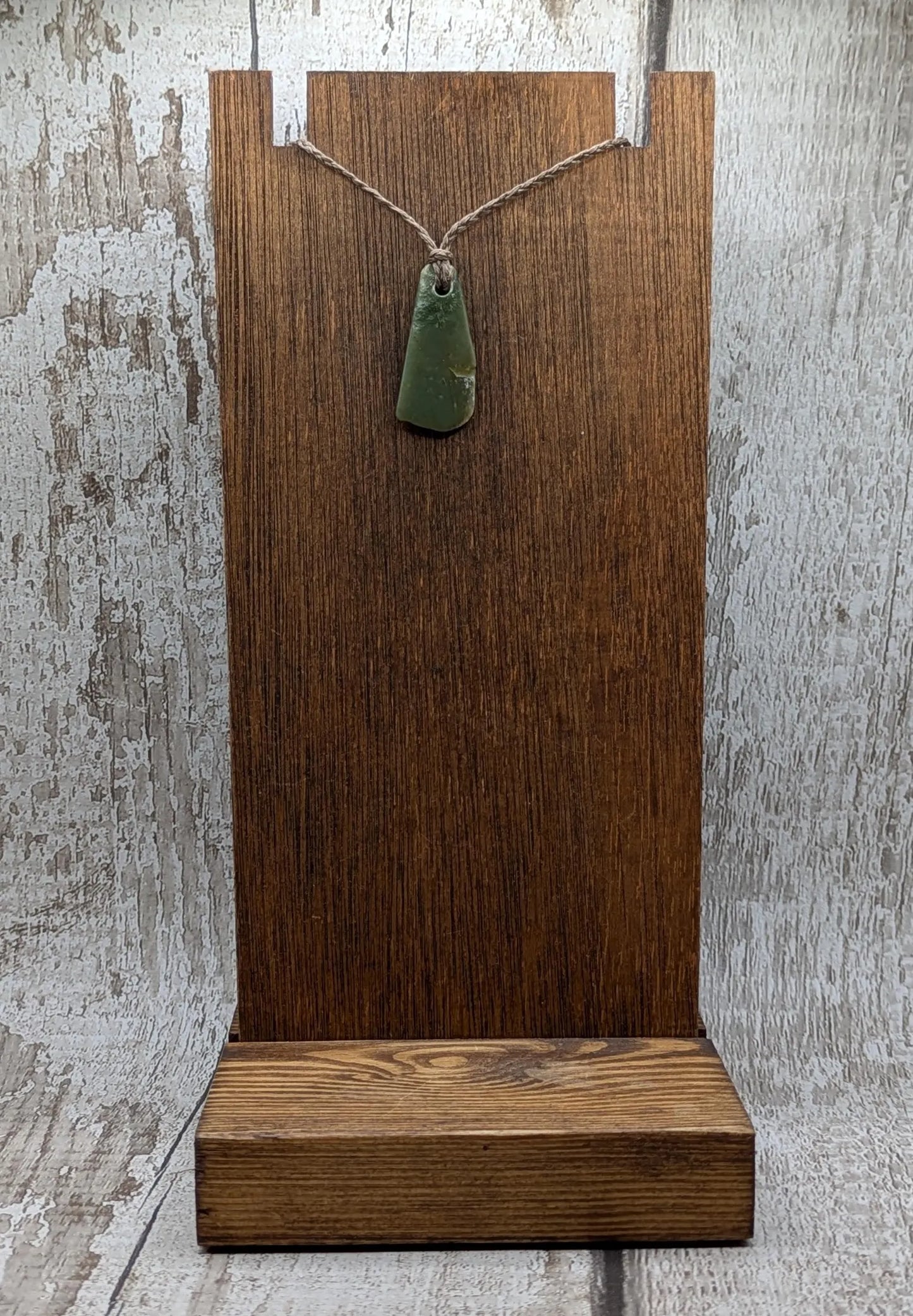 Tumble polished New Zealand Pounamu Jade Necklace – Raw Greenstone Offcut crystal Pendant on Cord, simple spiritual jewellery.