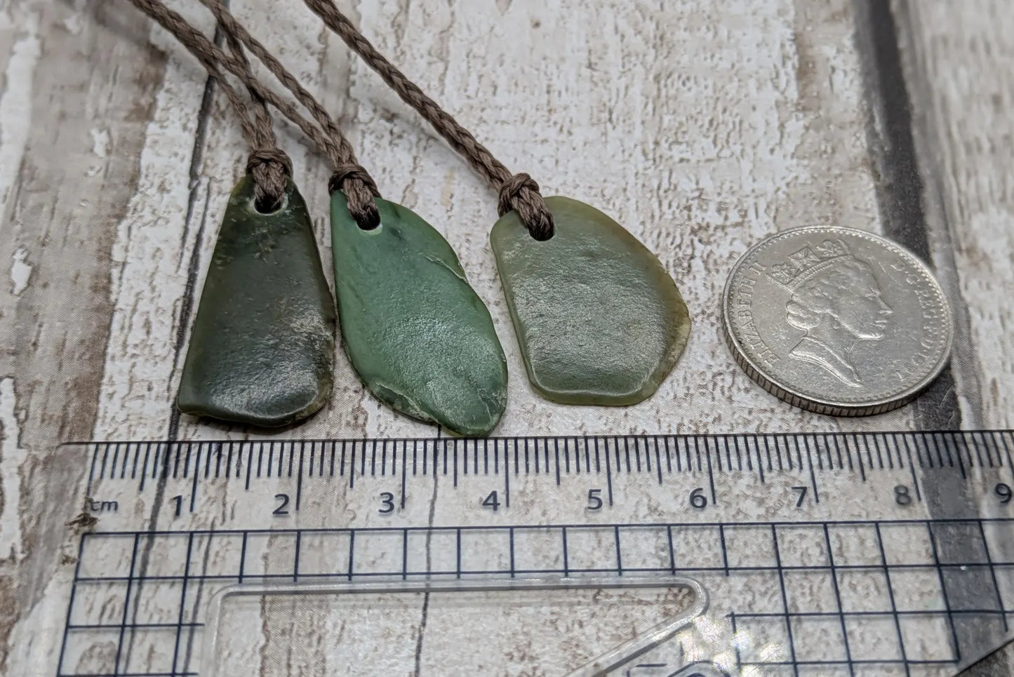 Tumble polished New Zealand Pounamu Jade Necklace – Raw Greenstone Offcut crystal Pendant on Cord, simple spiritual jewellery.