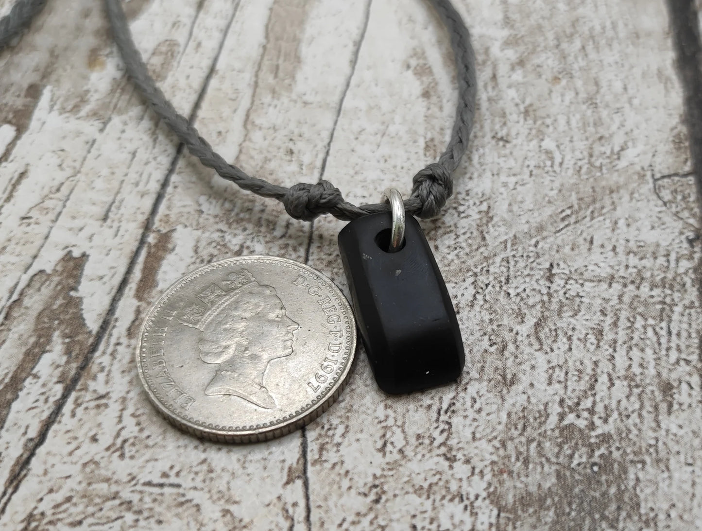 Shungite Hei Toki adze style braided adjustable bracelet.