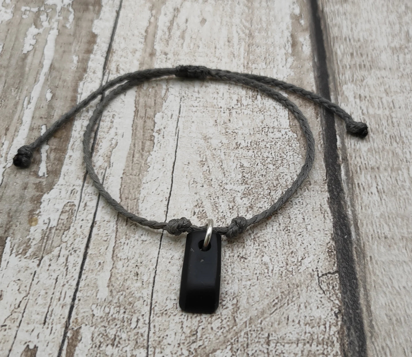 Shungite Hei Toki adze style braided adjustable bracelet.