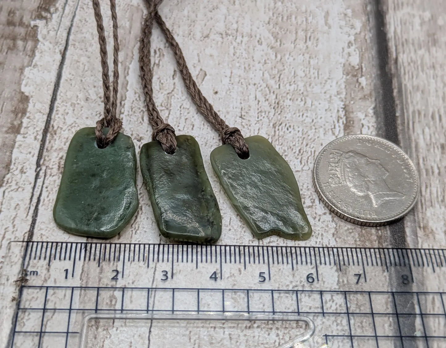 Tumble polished New Zealand Pounamu Jade Necklace – Raw Greenstone Offcut crystal Pendant on Cord, simple spiritual jewellery.