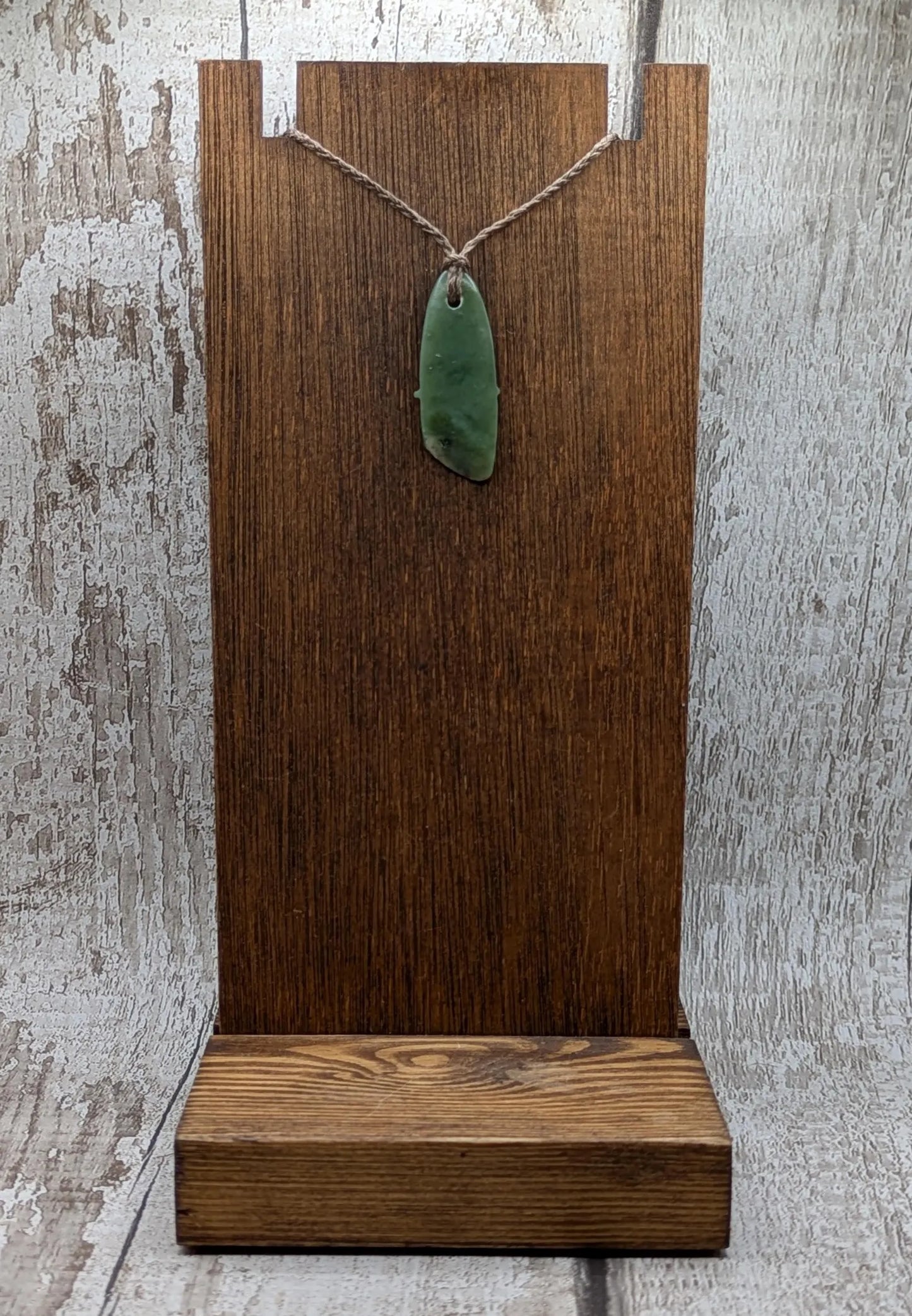 Tumble polished New Zealand Pounamu Jade Necklace – Raw Greenstone Offcut crystal Pendant on Cord, simple spiritual jewellery.
