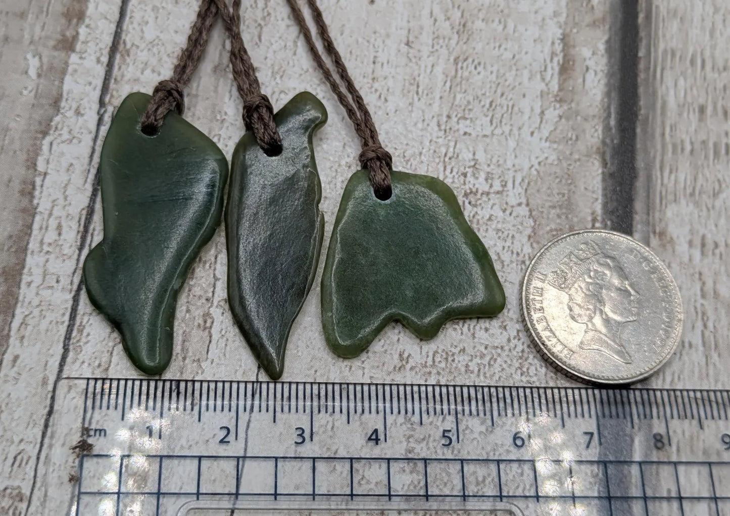 Tumble polished New Zealand Pounamu Jade Necklace – Raw Greenstone Offcut crystal Pendant on Cord, simple spiritual jewellery.