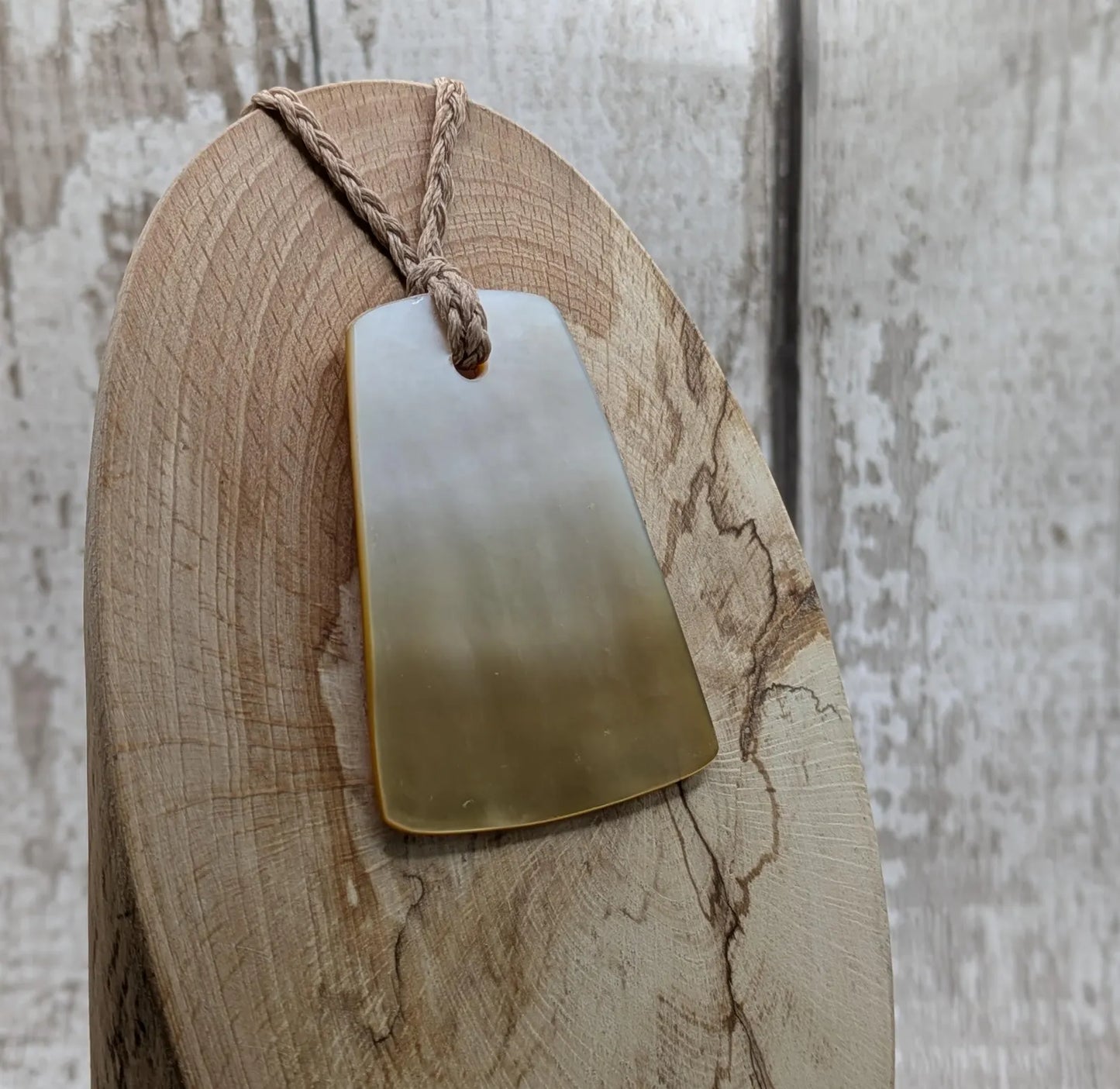 Mother of park Toki inspired shell pendant.