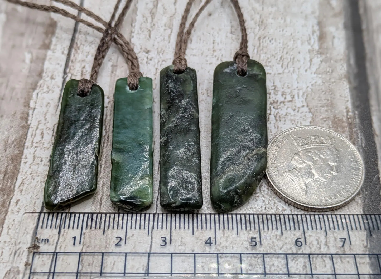 Tumble polished New Zealand Pounamu Jade Necklace – Raw Greenstone Offcut crystal Pendant on Cord, simple spiritual jewellery.