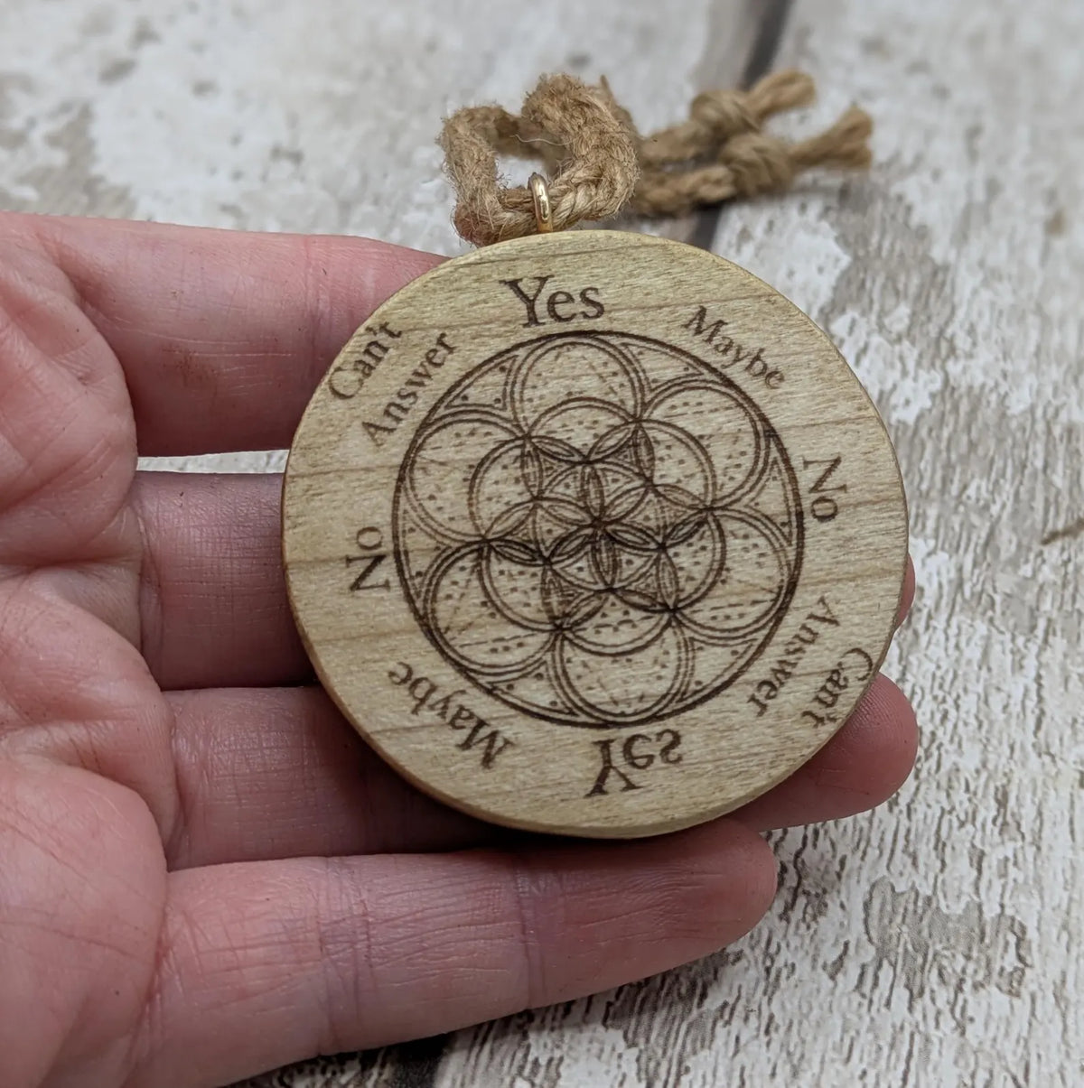 Tulip wood pocket pendulum disc board.