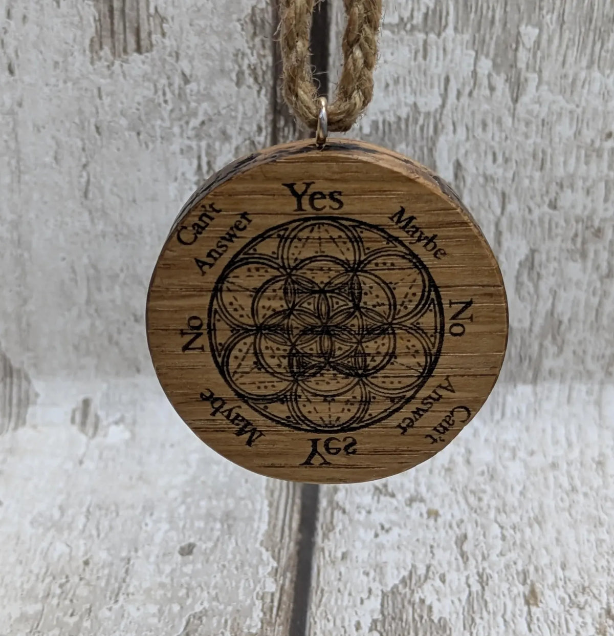 Oak wood pocket pendulum disc board.