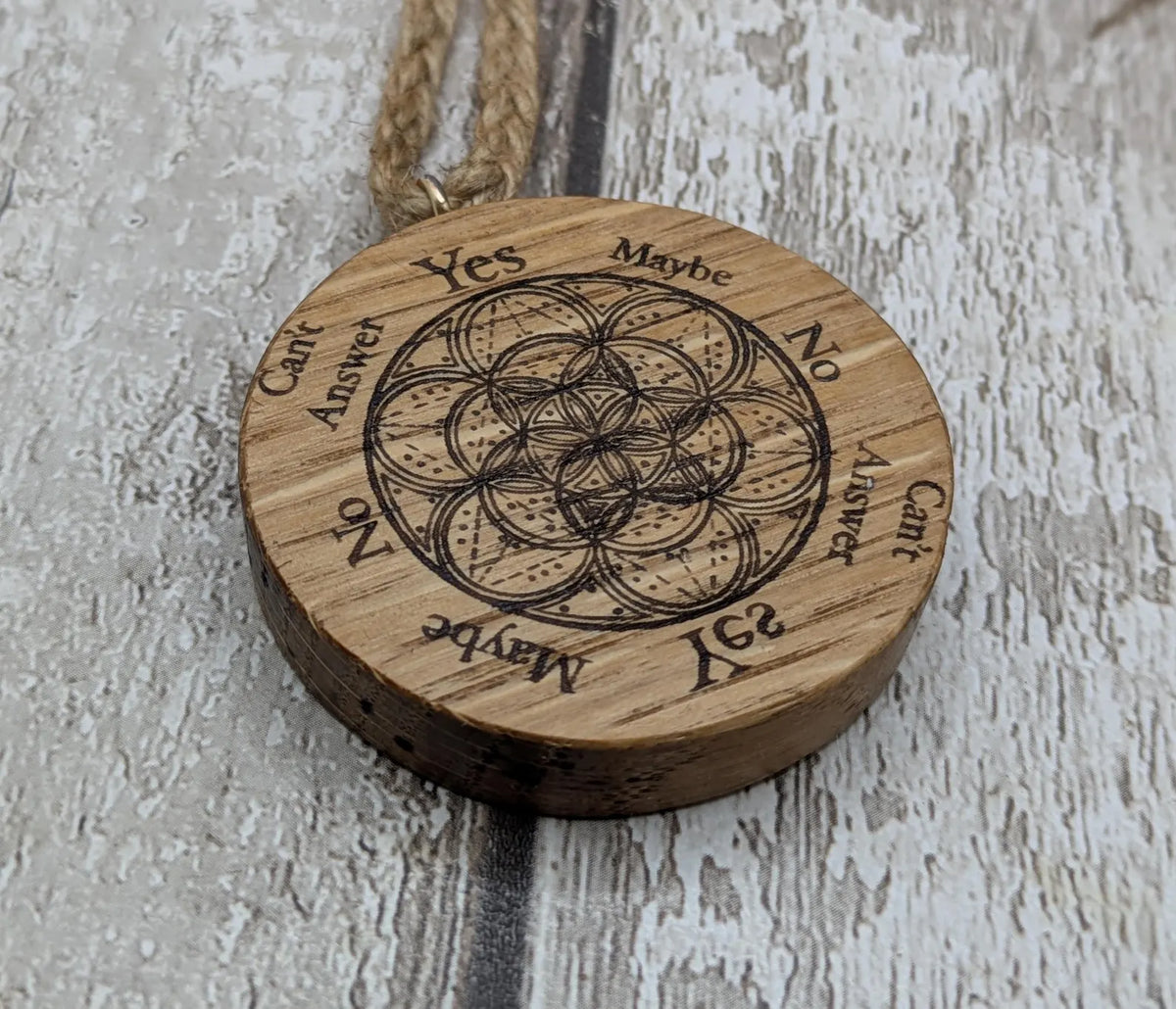 Oak wood pocket pendulum disc board.
