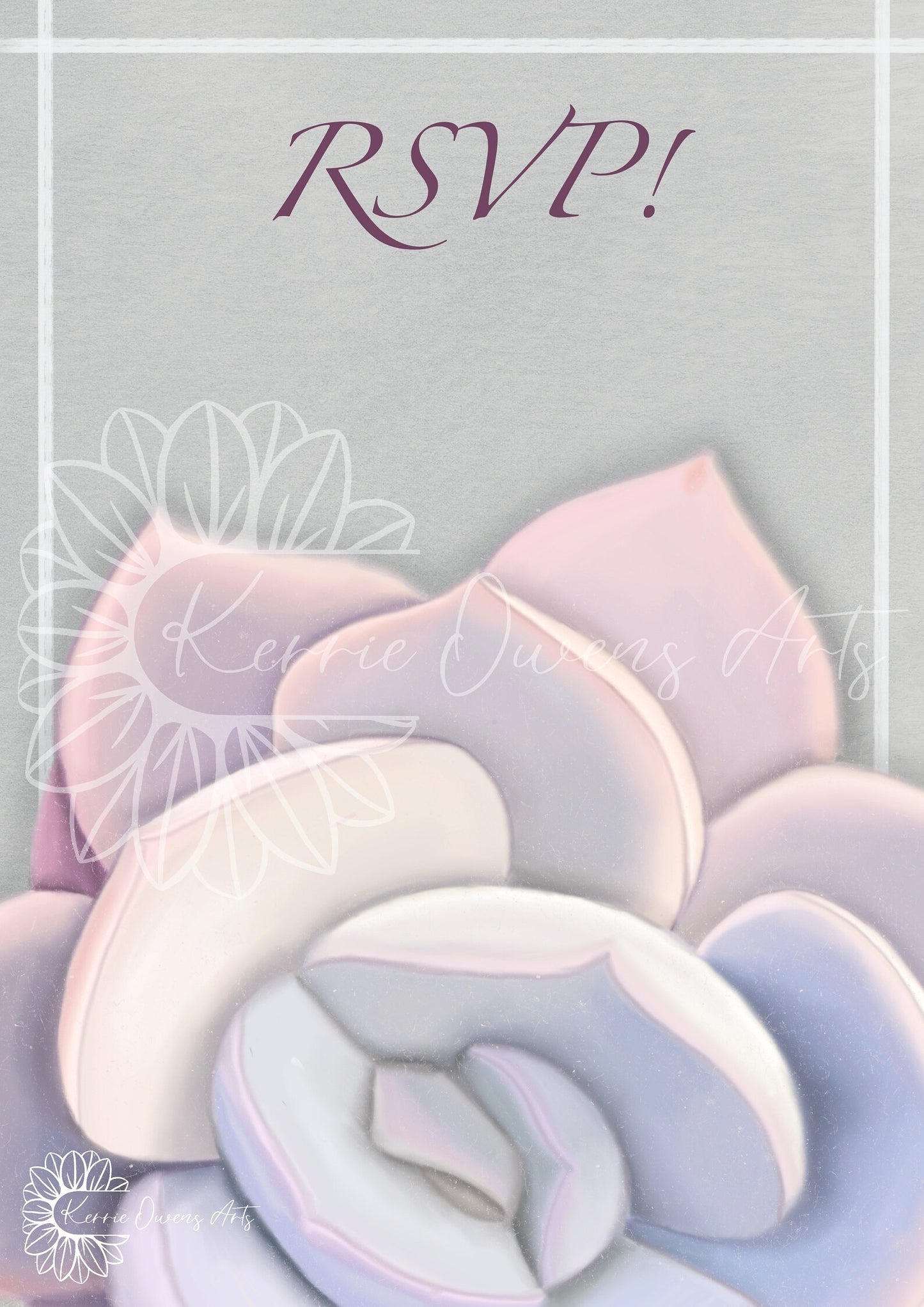 Pastel succulent wedding/party stationary pack, digital download.