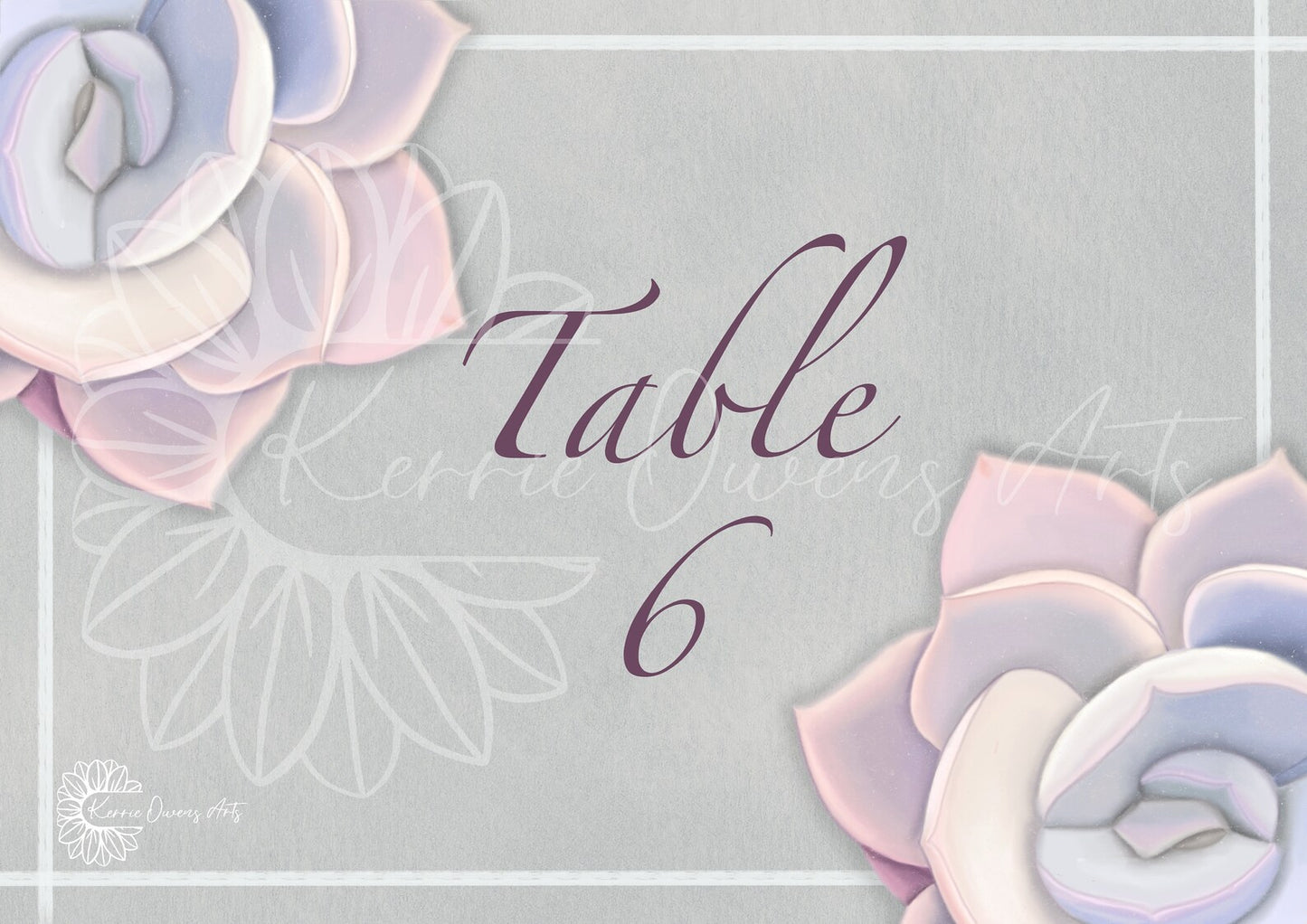 Pastel succulent wedding/party stationary pack, digital download.