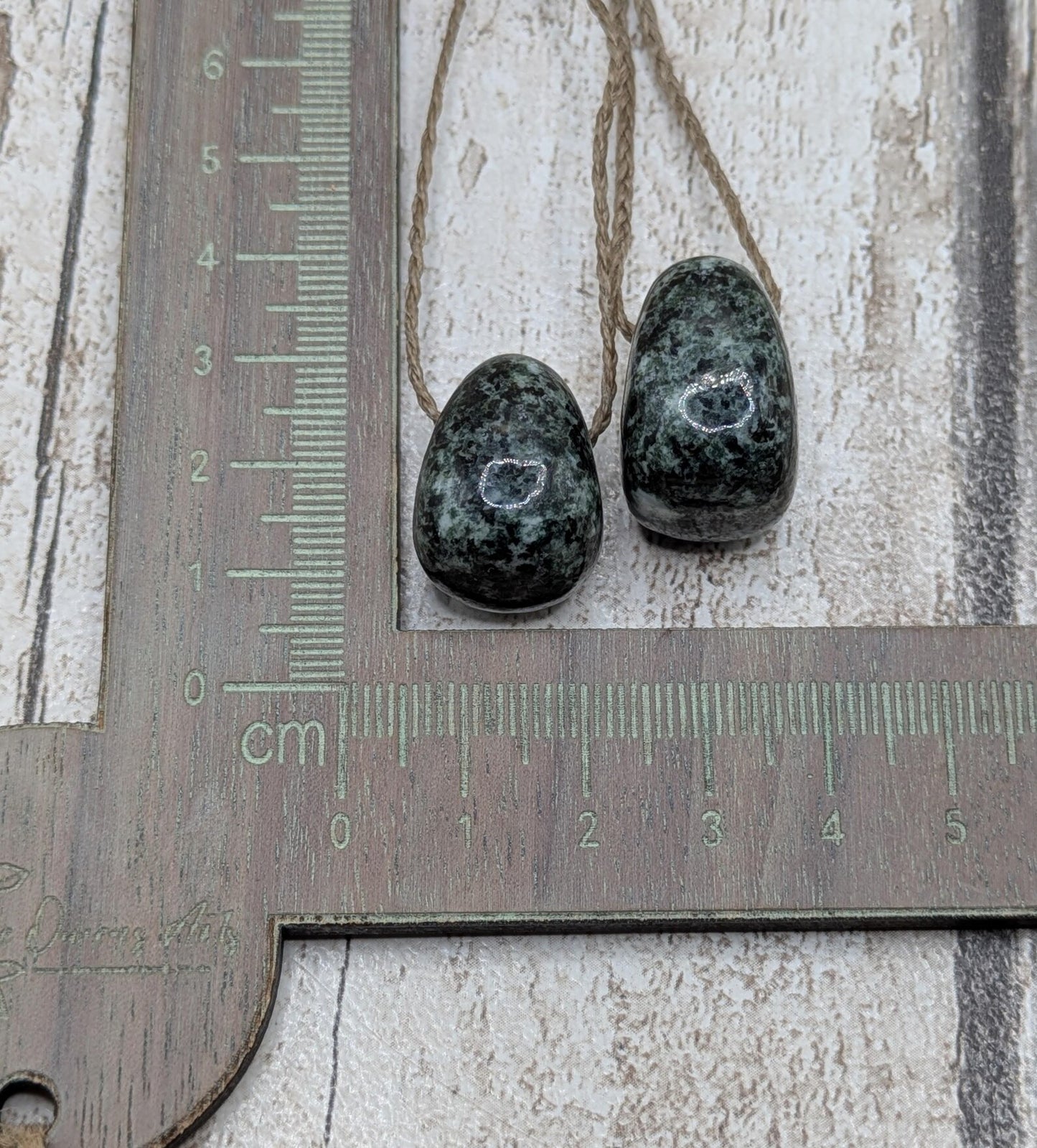 Small Preseli bluestone tumble pendant.