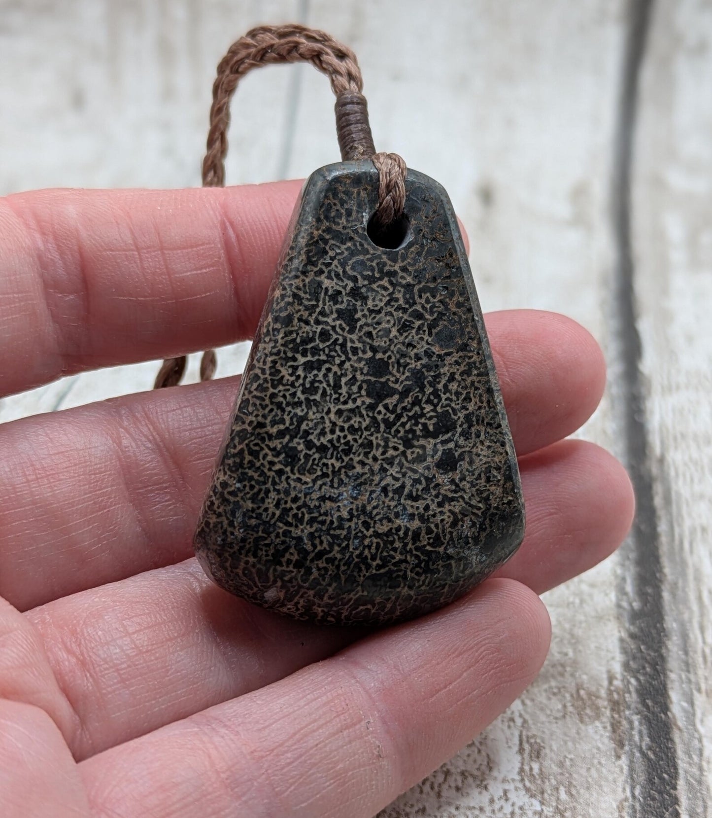Oxfordshire dinosaur bone toki style pendant.