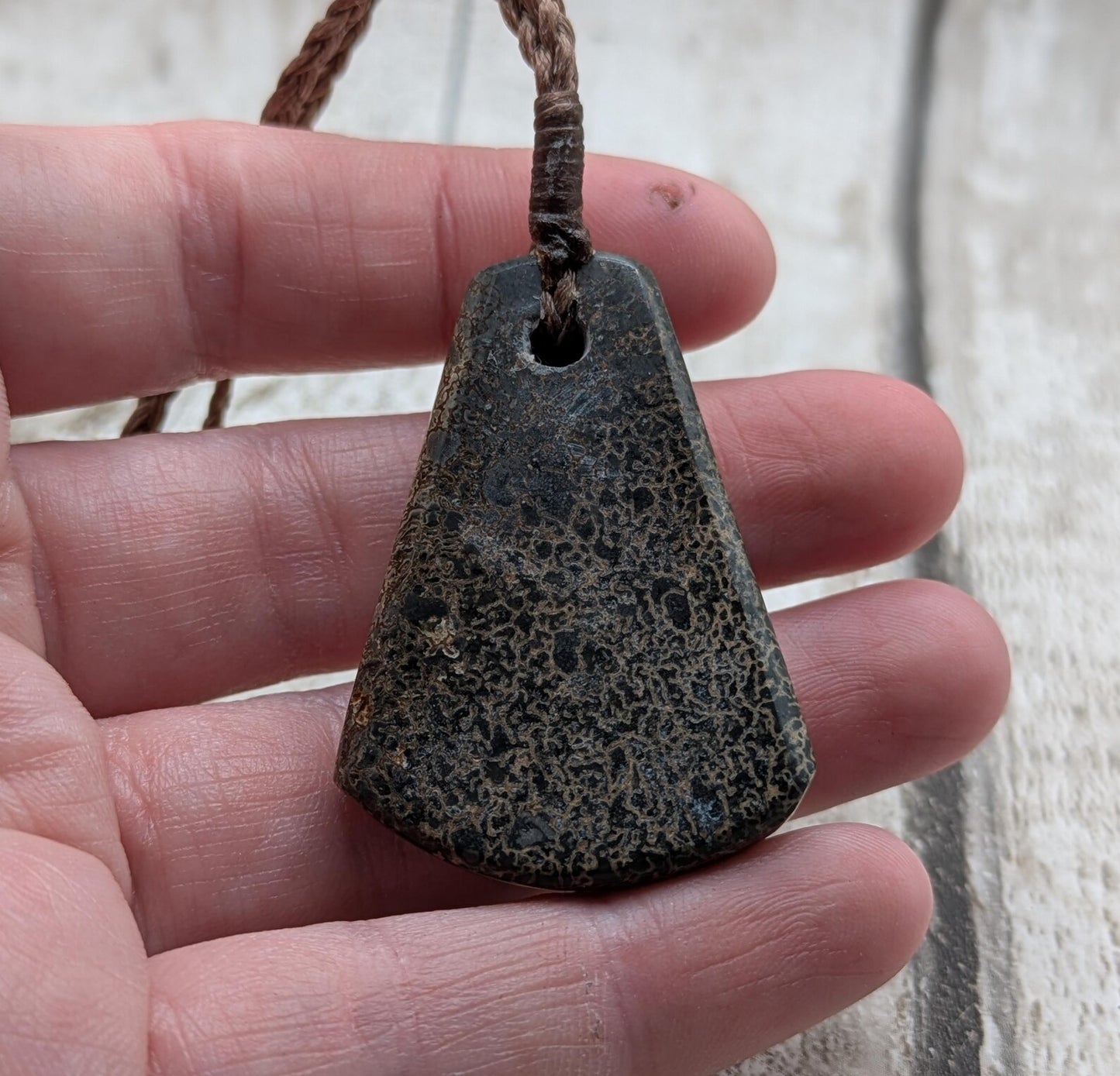 Oxfordshire dinosaur bone toki style pendant.