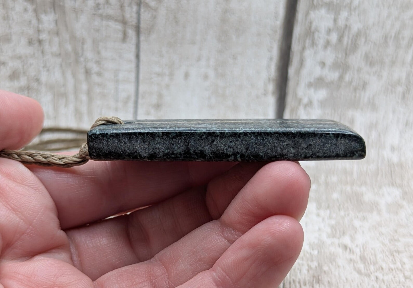 Preseli bluestone statement pendant with Avebury sarsen inlay.