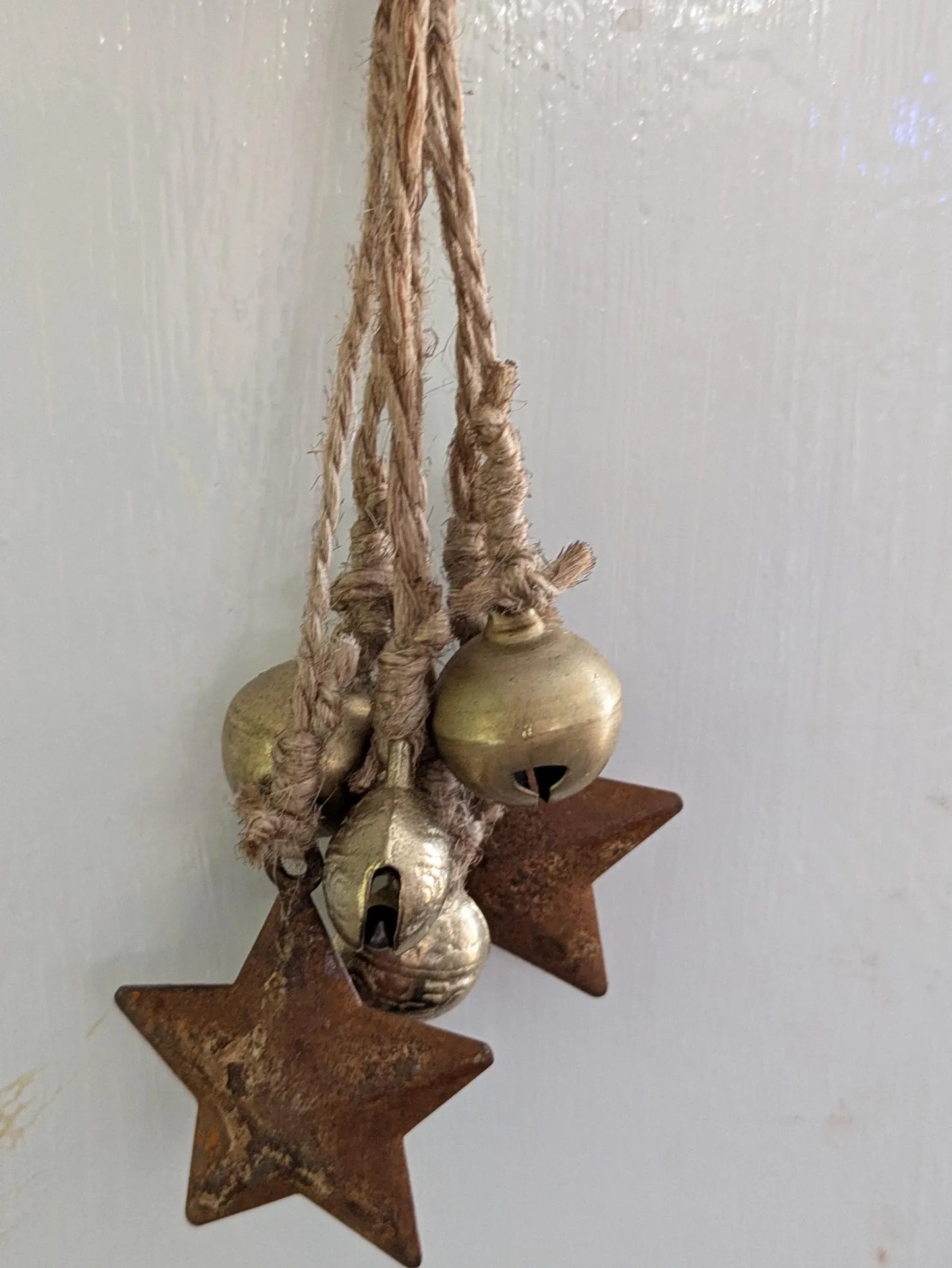 Lime wood , 1920's moon themed witches bells. Laser printed.