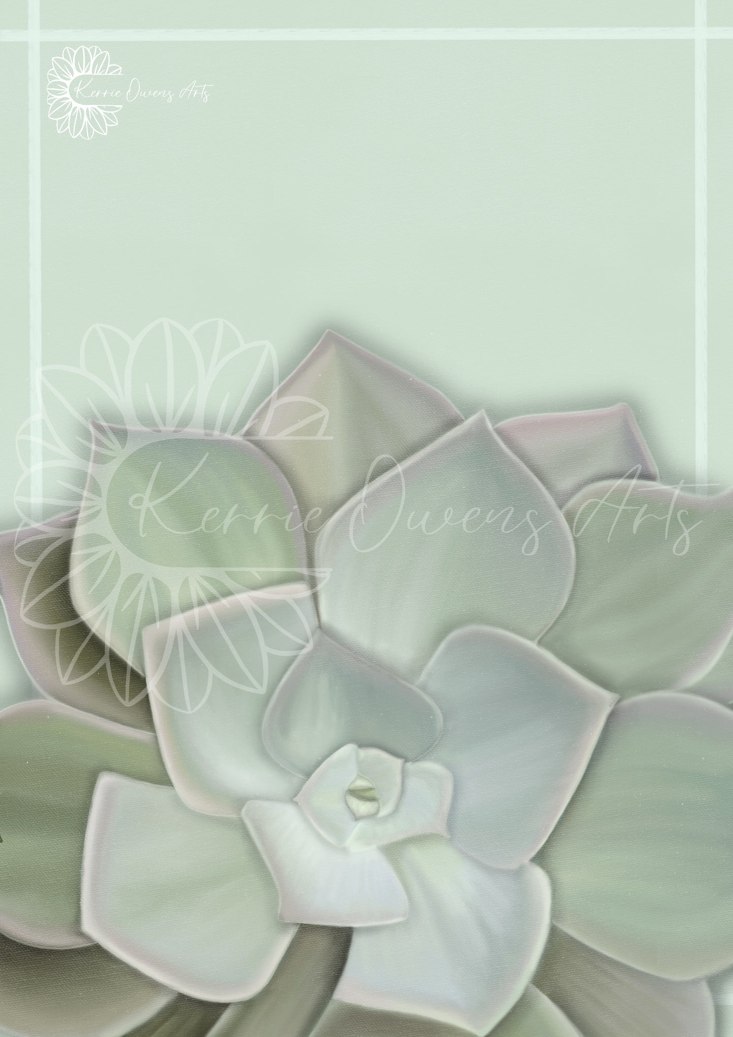 Green succulent wedding/party stationary pack, digital download.