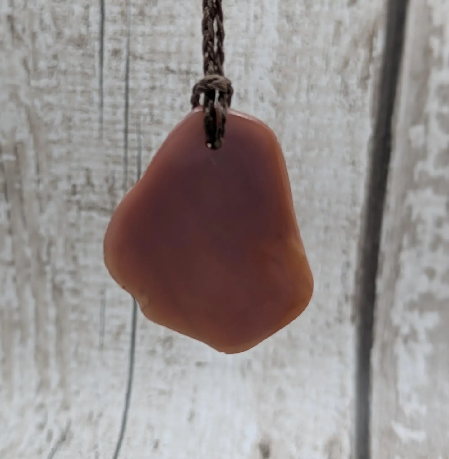 Medium Pearlescent NZ Freshwater Pink Mussel Shell Pendant – Natural Tumbled, Drilled for Jewelry, Unique Organic Statement Piece