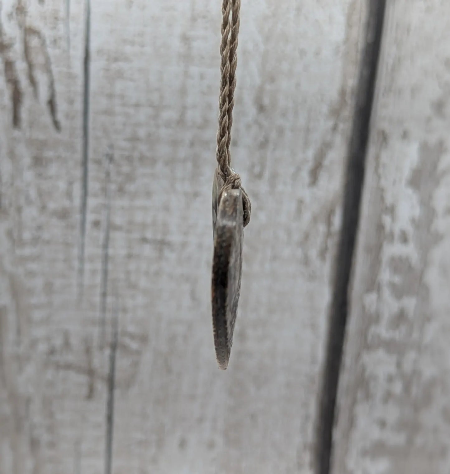 New Zealand Rainbow Pāua Heart Pendant – sea ocean themed love Tonga, Iridescent Abalone Necklace on Adjustable Waxed Cord.