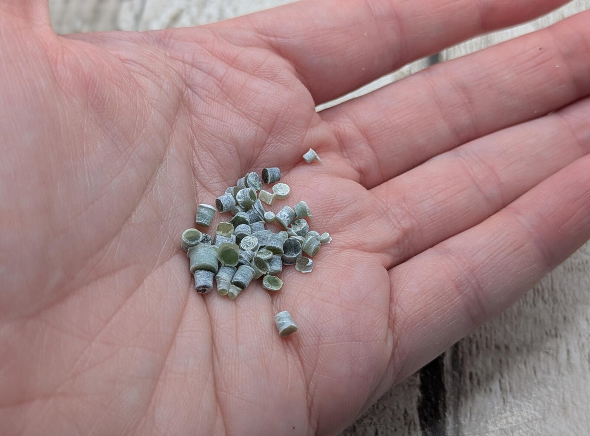 New Zealand pounamu jade inlay dots.
