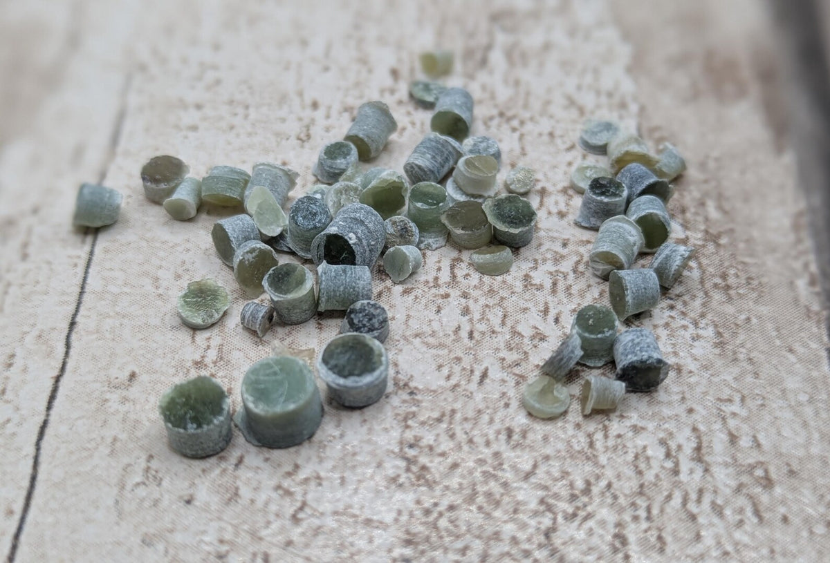 New Zealand pounamu jade inlay dots.