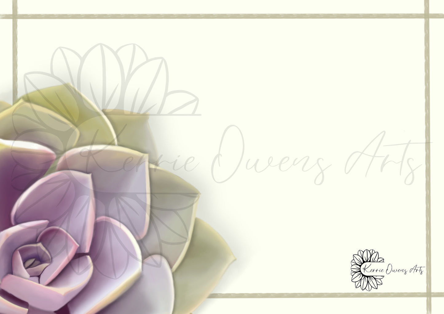 Green and purple succulent wedding/part stationary pack. Digital download.