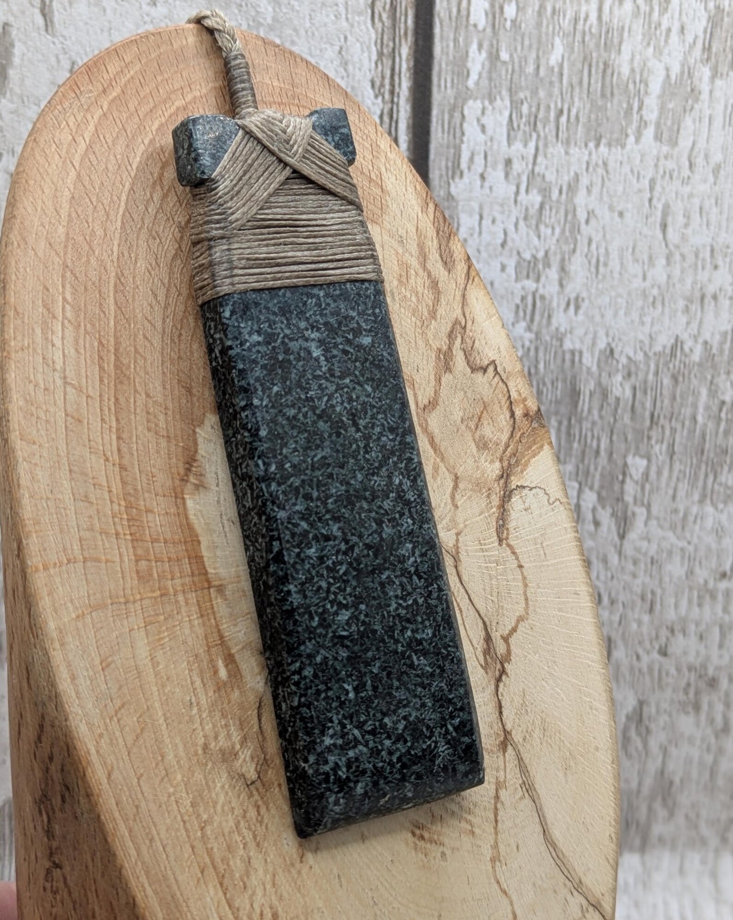 Preseli bluestone Hei Toki adze style statement pendant.