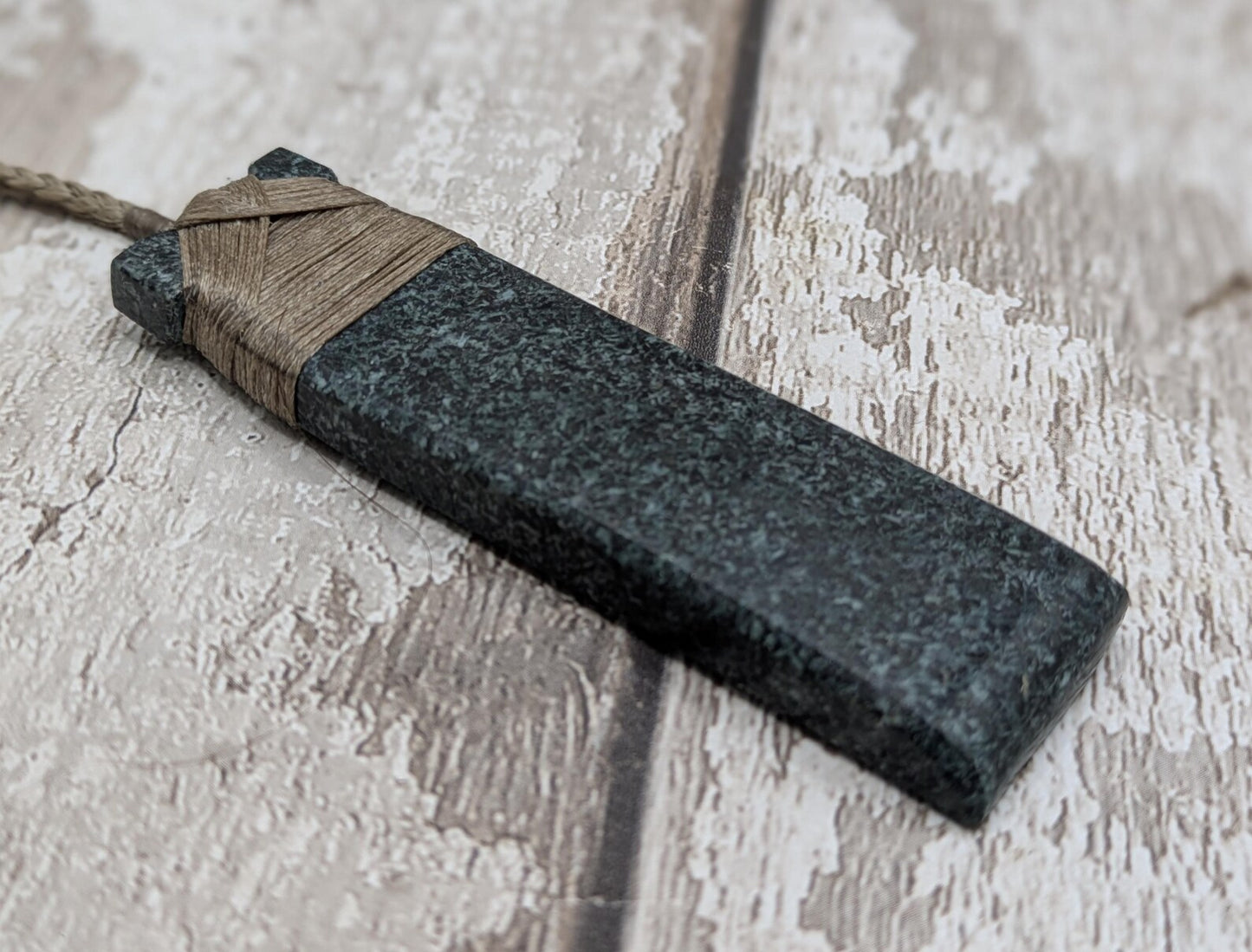 Preseli bluestone Hei Toki adze style statement pendant.