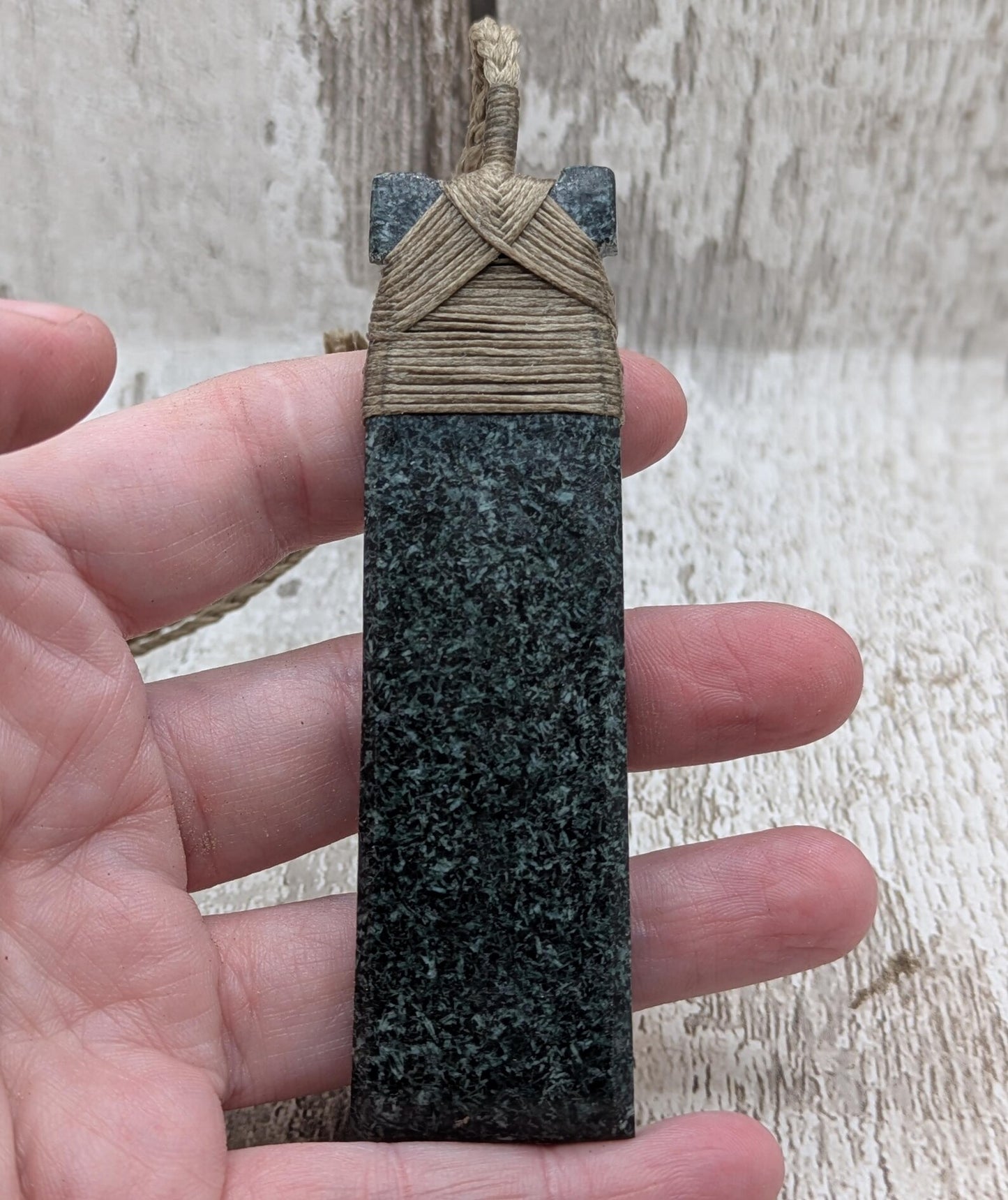 Preseli bluestone Hei Toki adze style statement pendant.