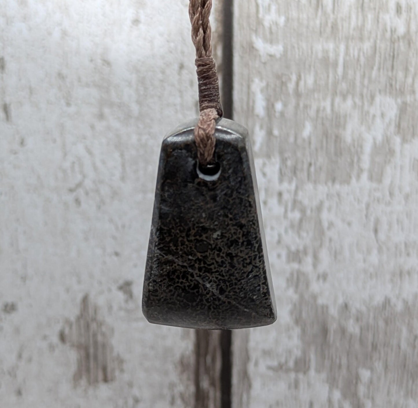 Oxfordshire sourced dinosaur bone slab Toki style pendant.