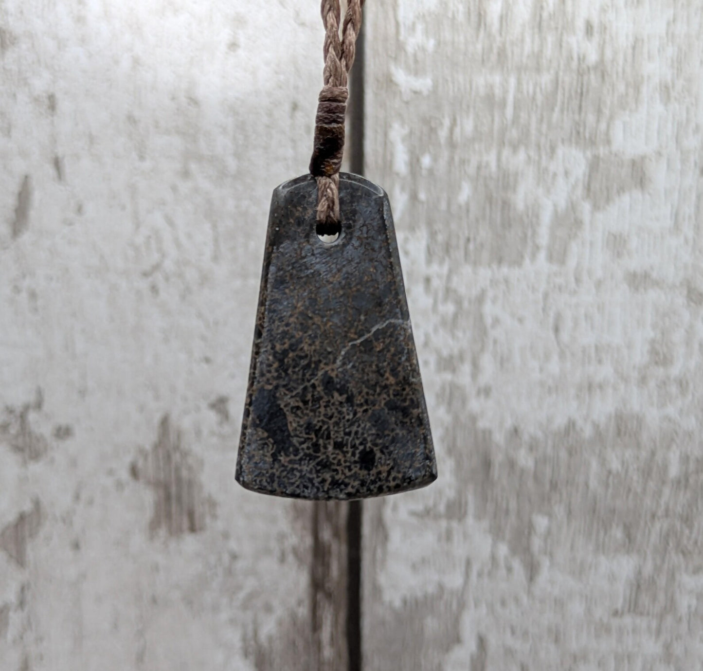 Oxfordshire sourced dinosaur bone slab Toki style pendant.