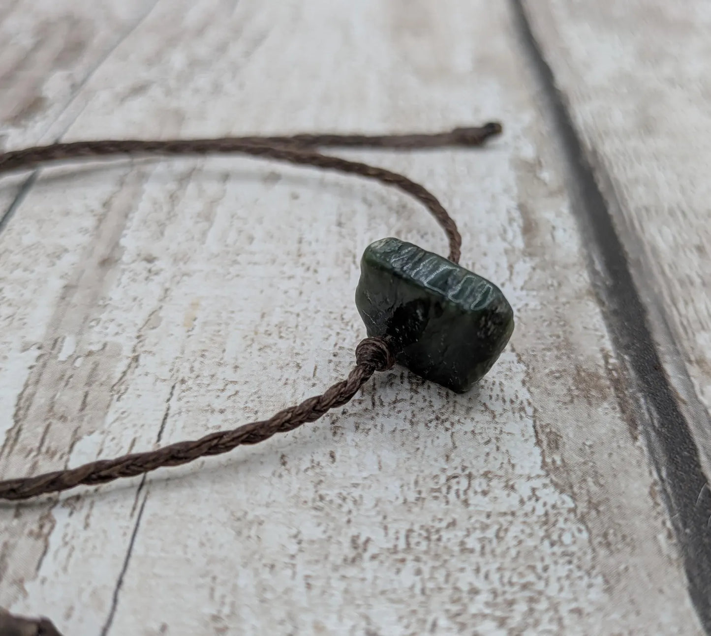 New Zealand Pounamu greenstone jade adjustable bracelet.