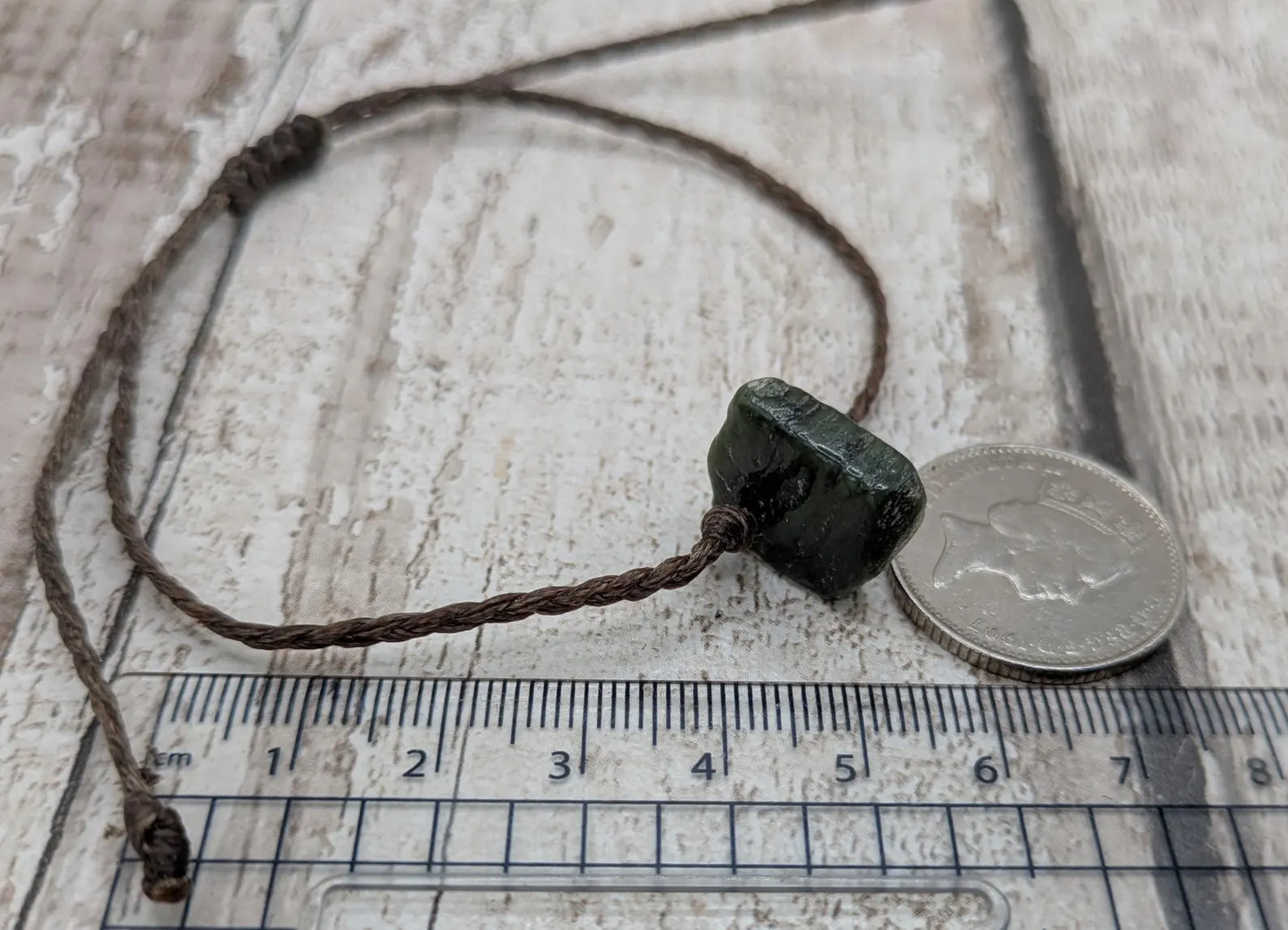New Zealand Pounamu greenstone jade adjustable bracelet.