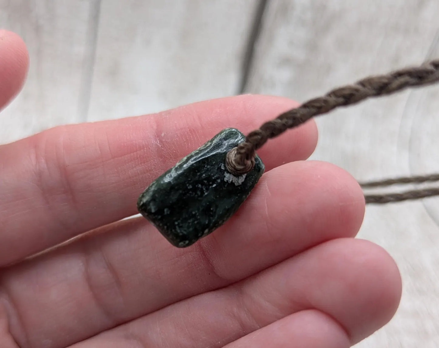 New Zealand Pounamu greenstone jade adjustable bracelet.