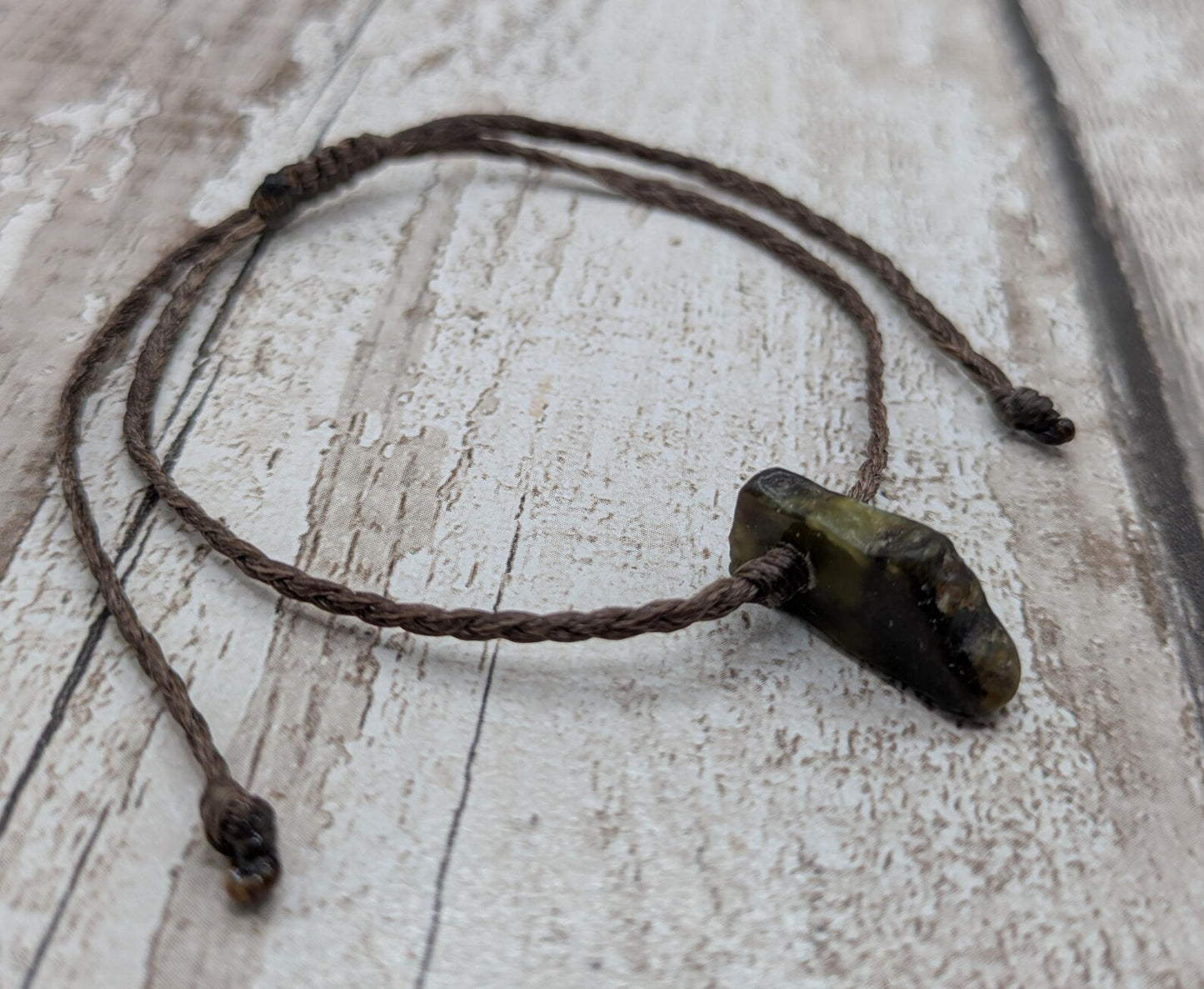 New Zealand Pounamu greenstone Jade adjustable bracelet.
