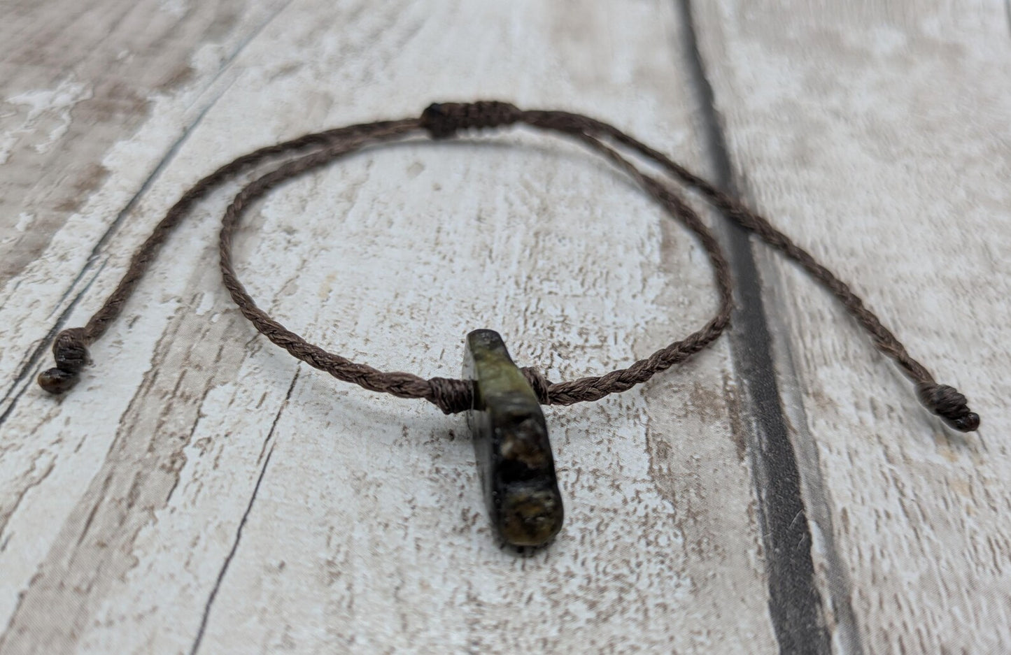 New Zealand Pounamu greenstone Jade adjustable bracelet.