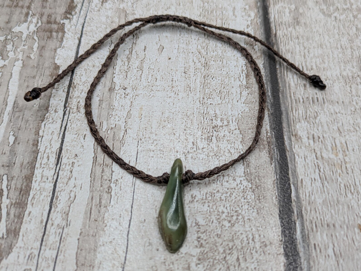 New Zealand Pounamu greenstone jade adjustable bracelet