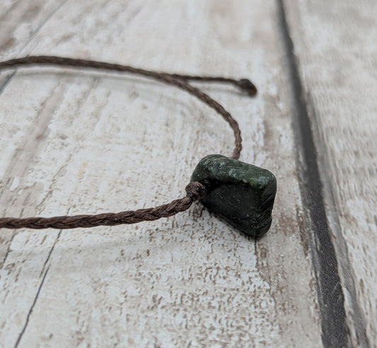 New Zealand Pounamu Greenstone jade adjustable Bracelet.
