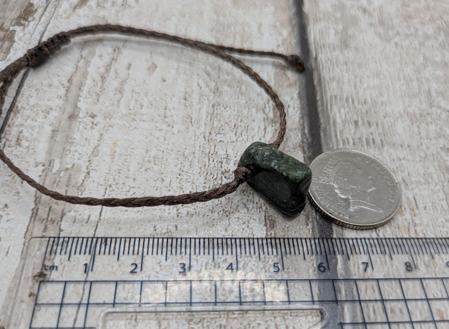 New Zealand Pounamu Greenstone jade adjustable Bracelet.