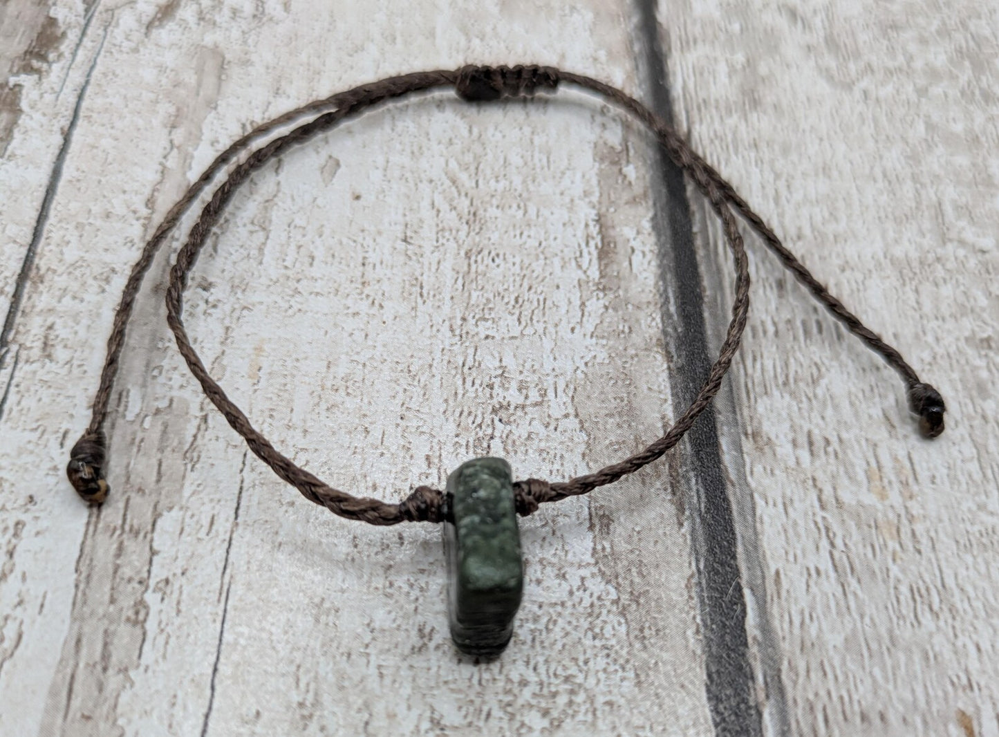 New Zealand Pounamu Greenstone jade adjustable Bracelet.